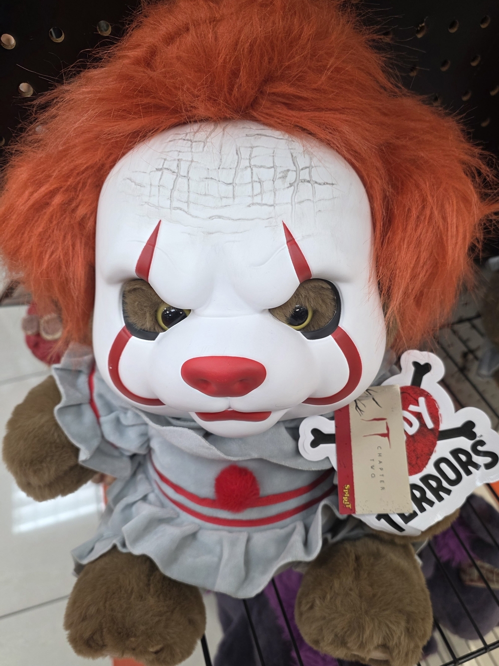 IT-Inspired Red Plush Clown Toy by